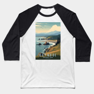 Olympic National Park Travel Poster Baseball T-Shirt